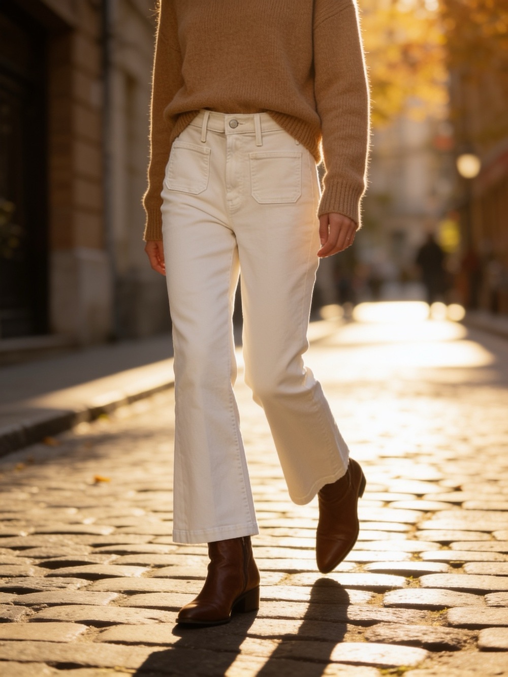 MOTHER Cream High-Rise Jeans Cream patch pocket size 25